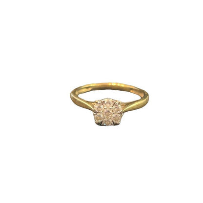 9CT Gold & 0.25 Diamond Ring - Size L