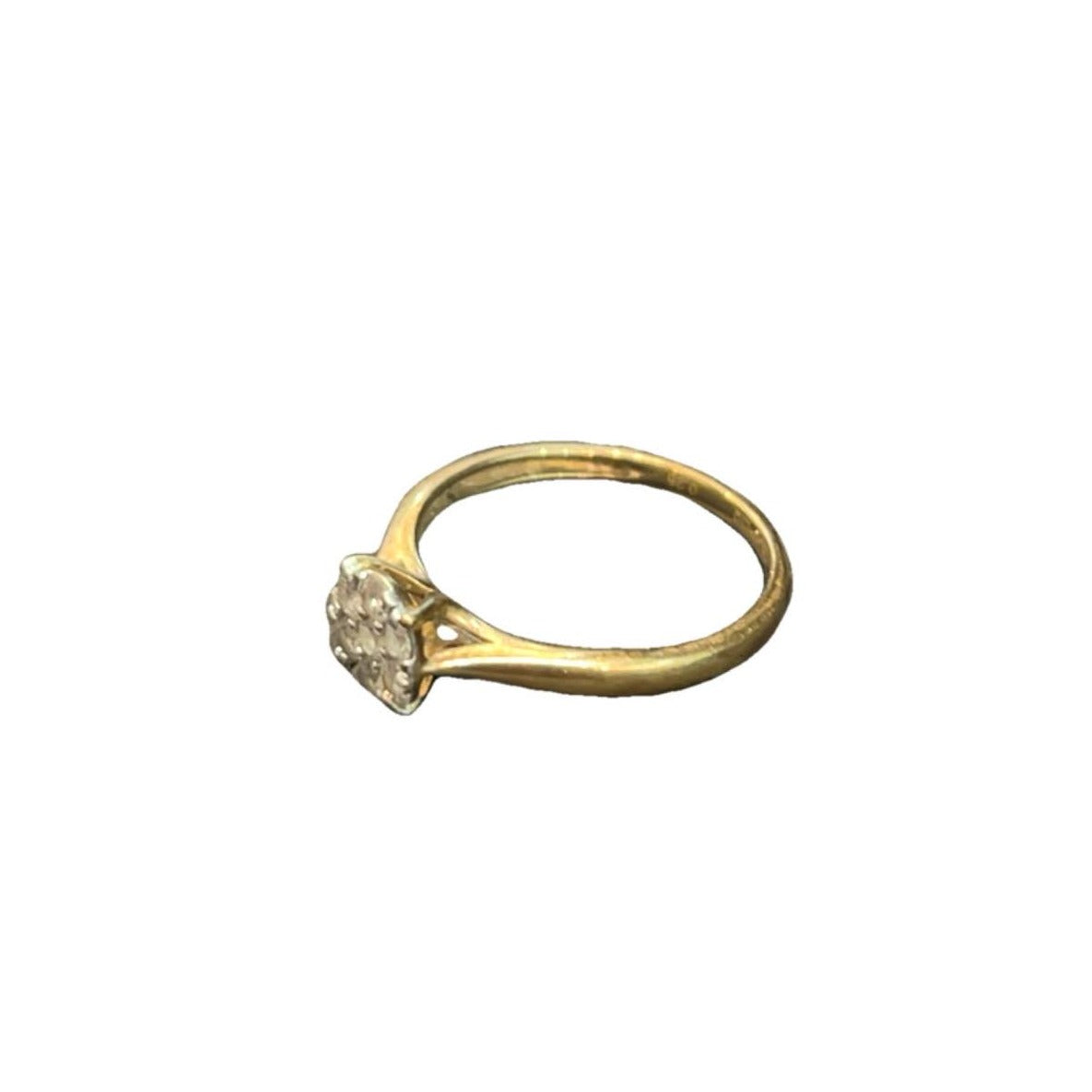 9CT Gold & 0.25 Diamond Ring - Size L