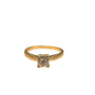 9CT Gold & 0.10 Round Diamond Ring - Size L