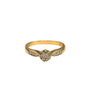 9CT Gold & 0.10 Round Diamond Ring - Size M