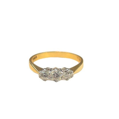 18CT Gold & 0.5Ct Diamond Ring - Size M