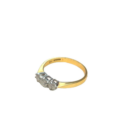 18CT Gold & 0.5Ct Diamond Ring - Size M