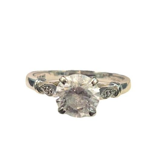 9CT White Gold Ring - Size N - Money Maker 