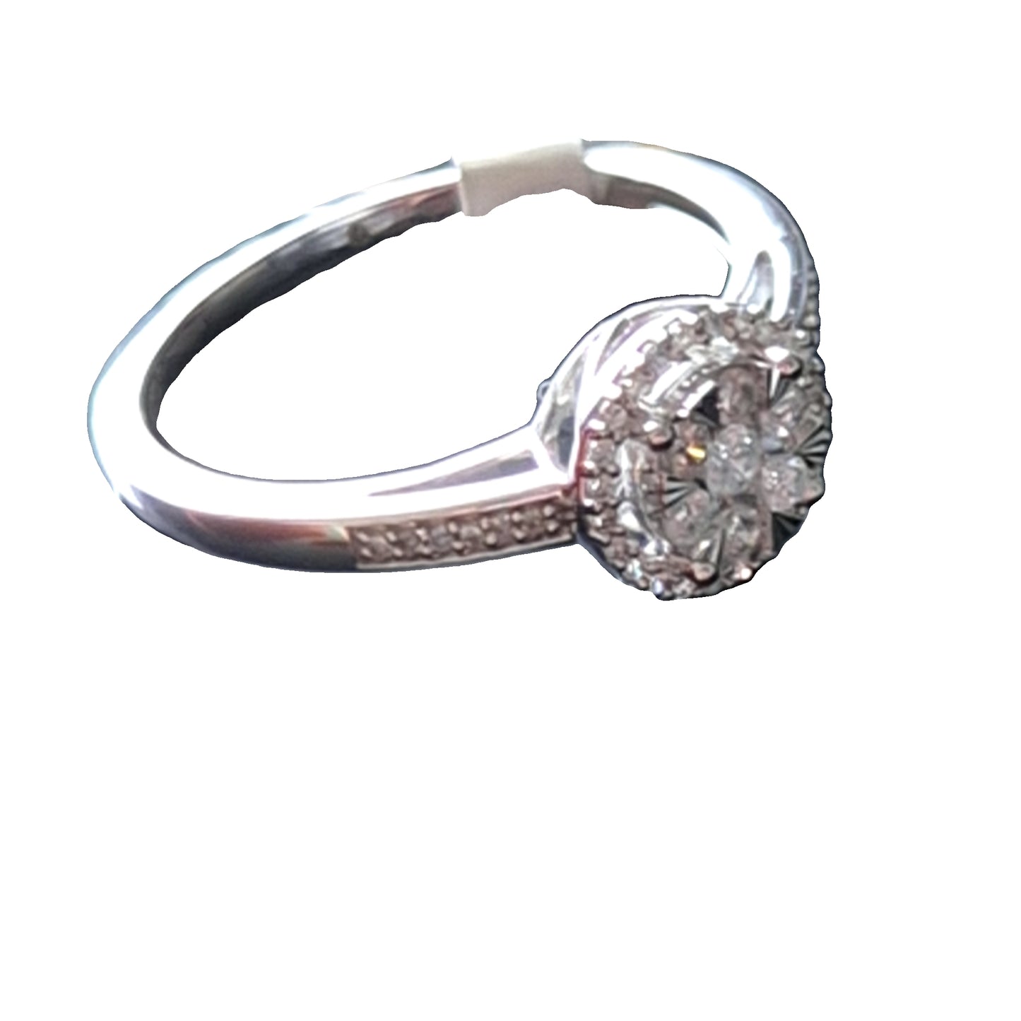 B824RO8 9K GOLD AND DIAMOND .25ct RING SIZE P