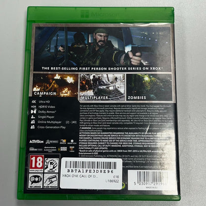 XBOX ONE CALL OF DUTY BLACK OPS COLD WAR GAME