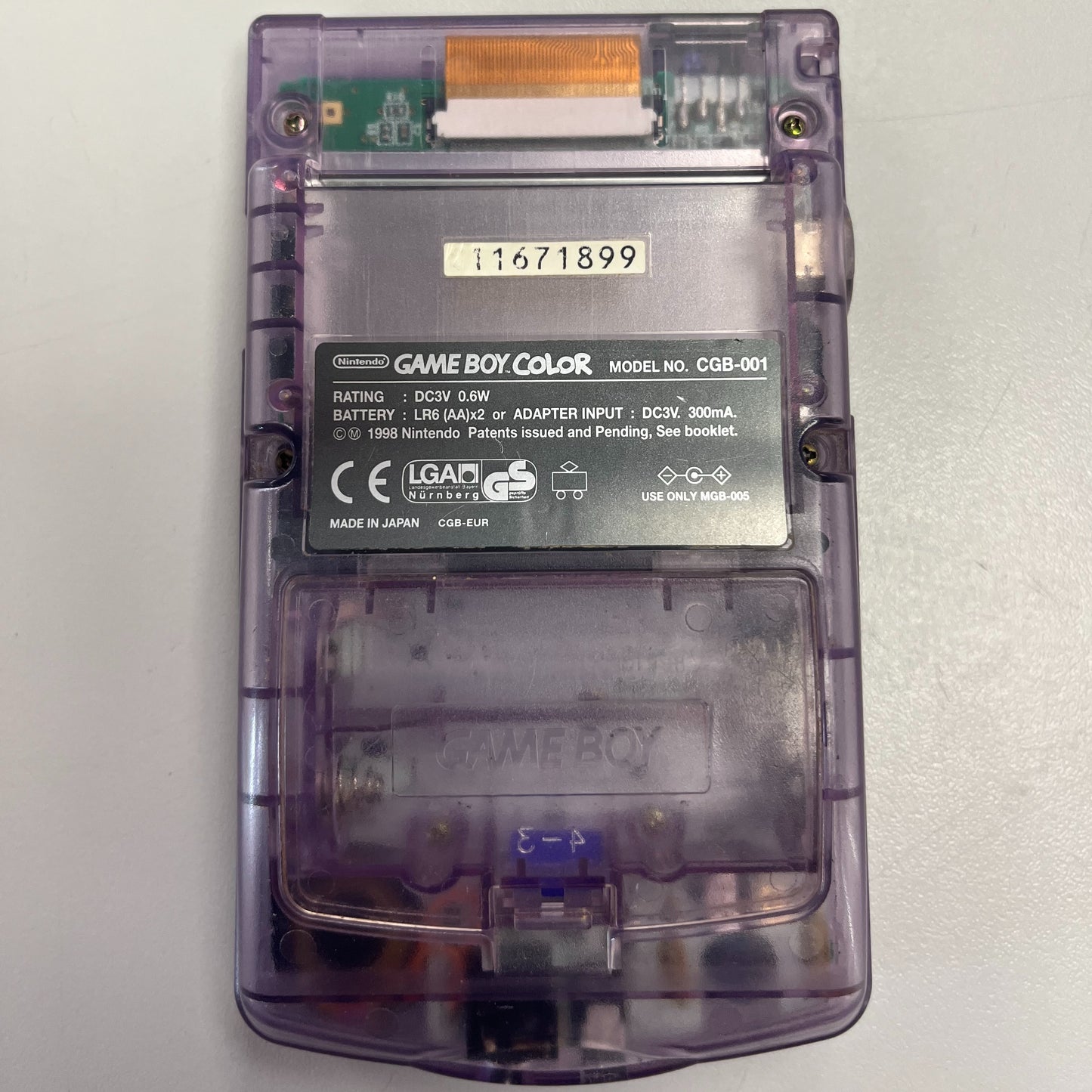 GAMEBOY COLOUR PURPLE/CLEAR