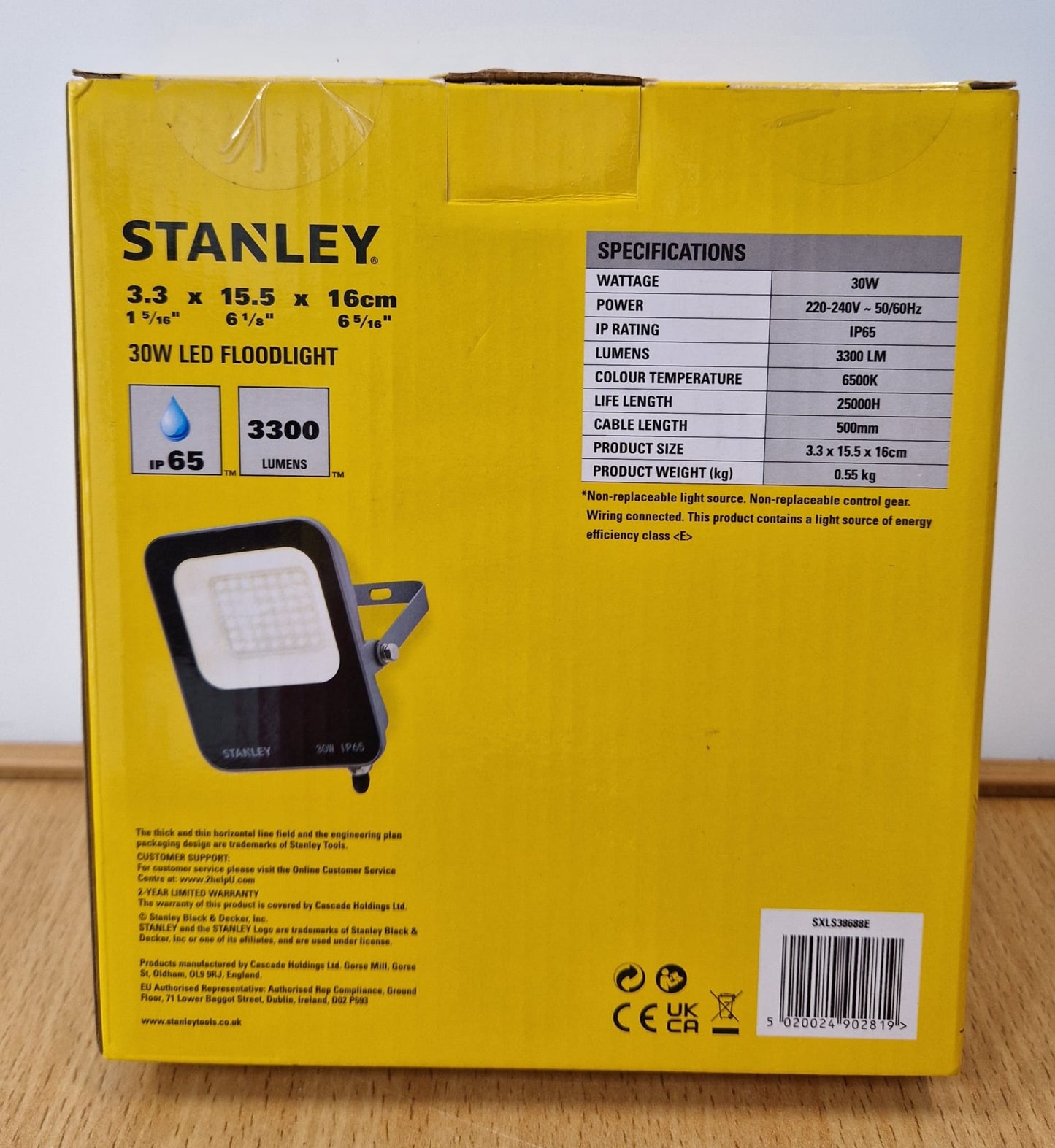 Stanley SXLS38688E 30W IP65 LED Flood Light - Brand New & Sealed - Warranty
