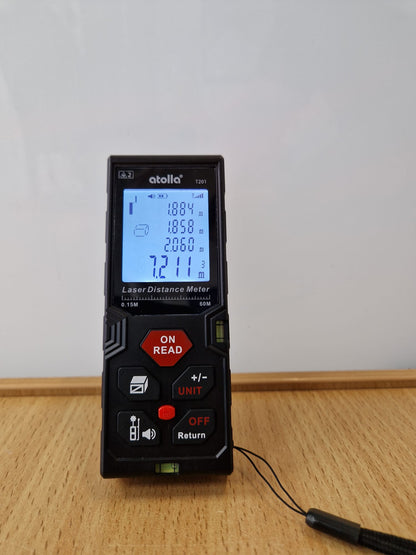 Atolla T201 Laser Distance Measurer – Unit Only, Good Cond, 12M Warranty