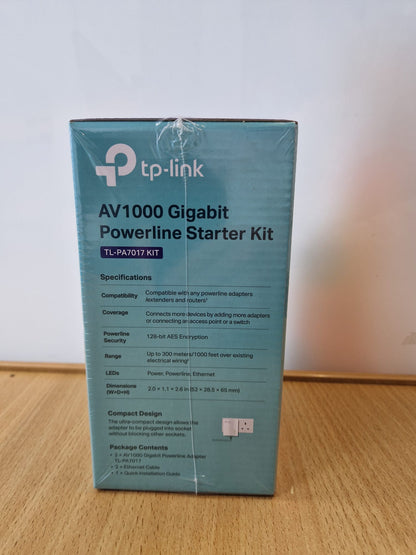 TP-Link TL-9A7017 Powerline Adapter Kit – New Sealed – 12 Month Warranty