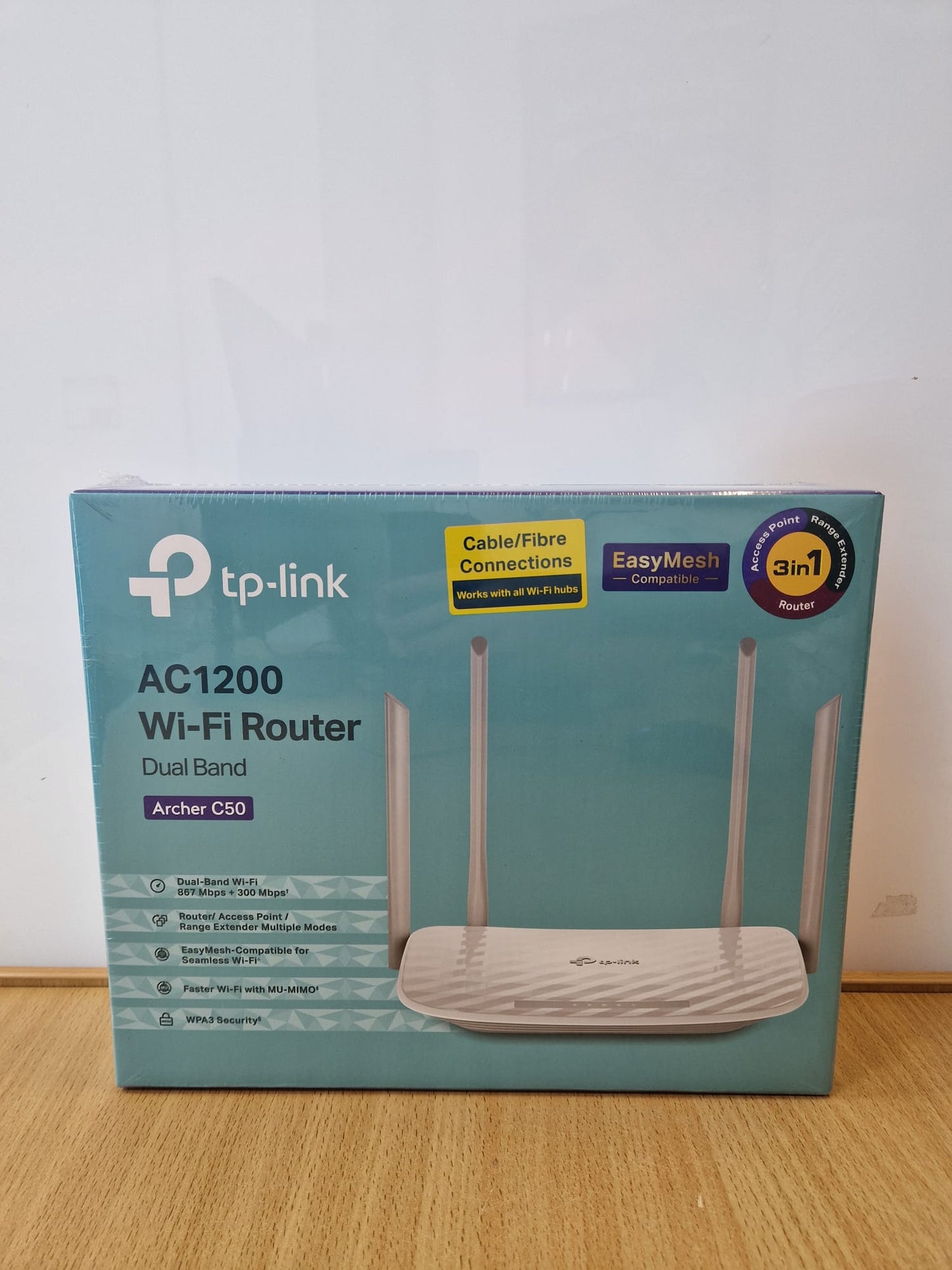 TP-Link Archer C50 AC1200 Dual Band Wi-Fi Router – New Sealed – Warranty