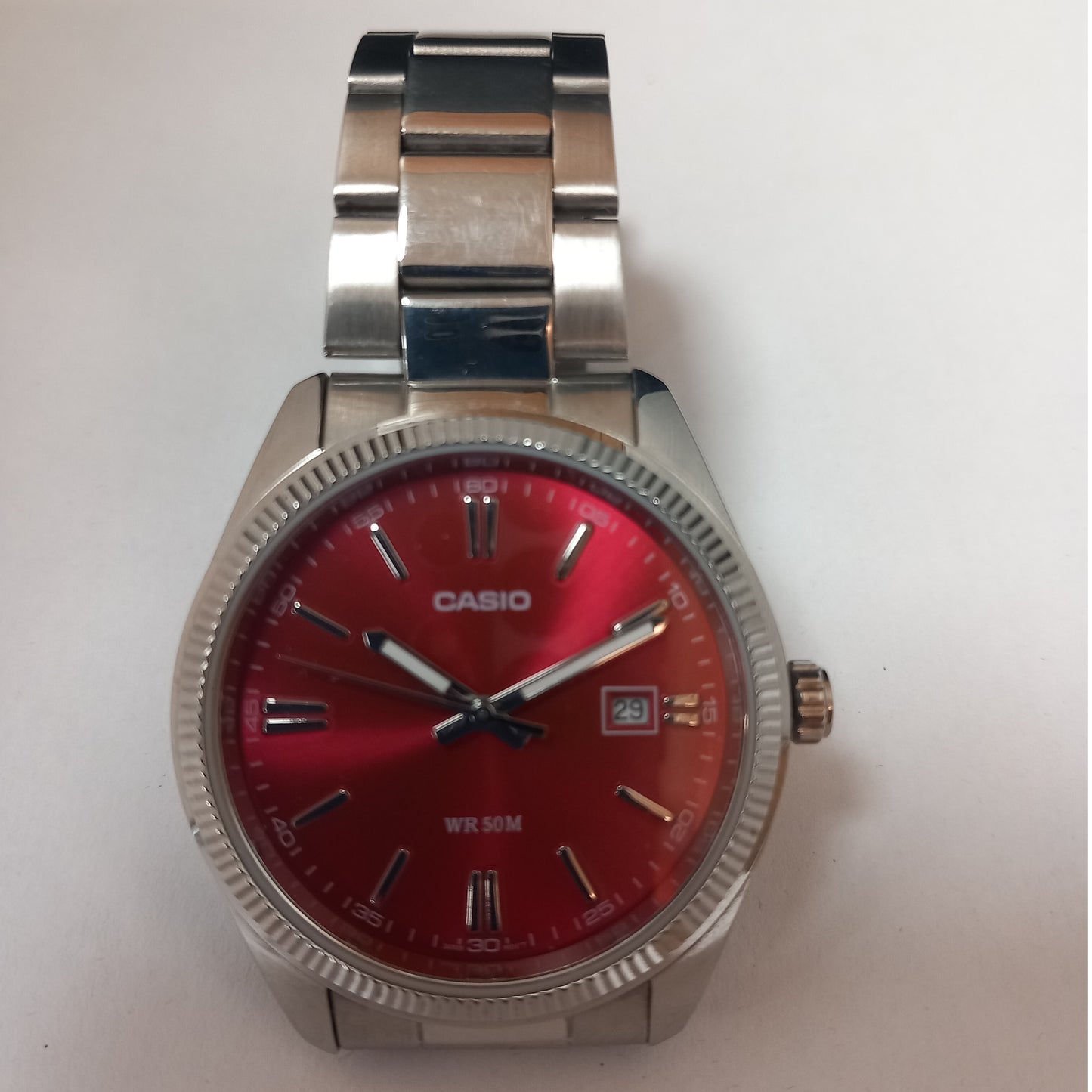 CASIO MTP RED WATCH IN BOX