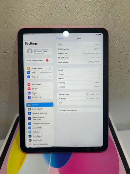 Ipad 10th Gen - 64b - A2696 (WIFI)