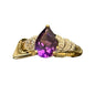 NEW 9CT Gold with Amethyst & Diamond Ring - Size P