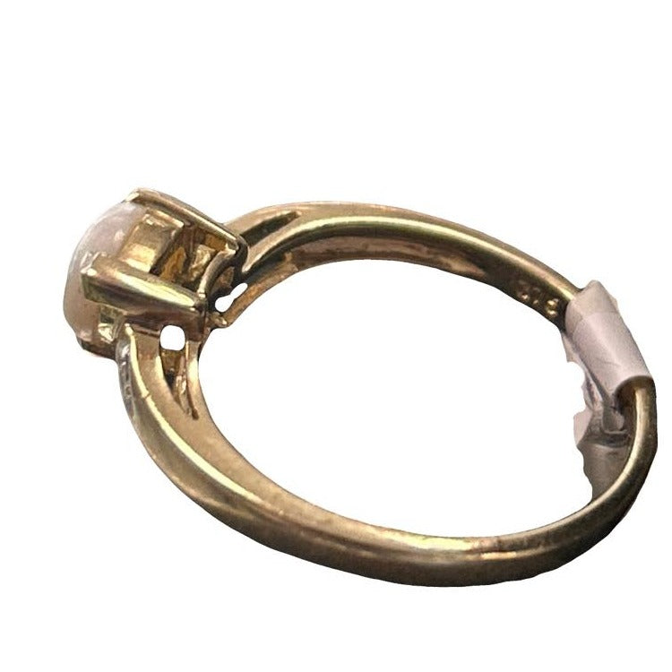 NEW 9CT Gold Opal & Diamond Ring - Size O