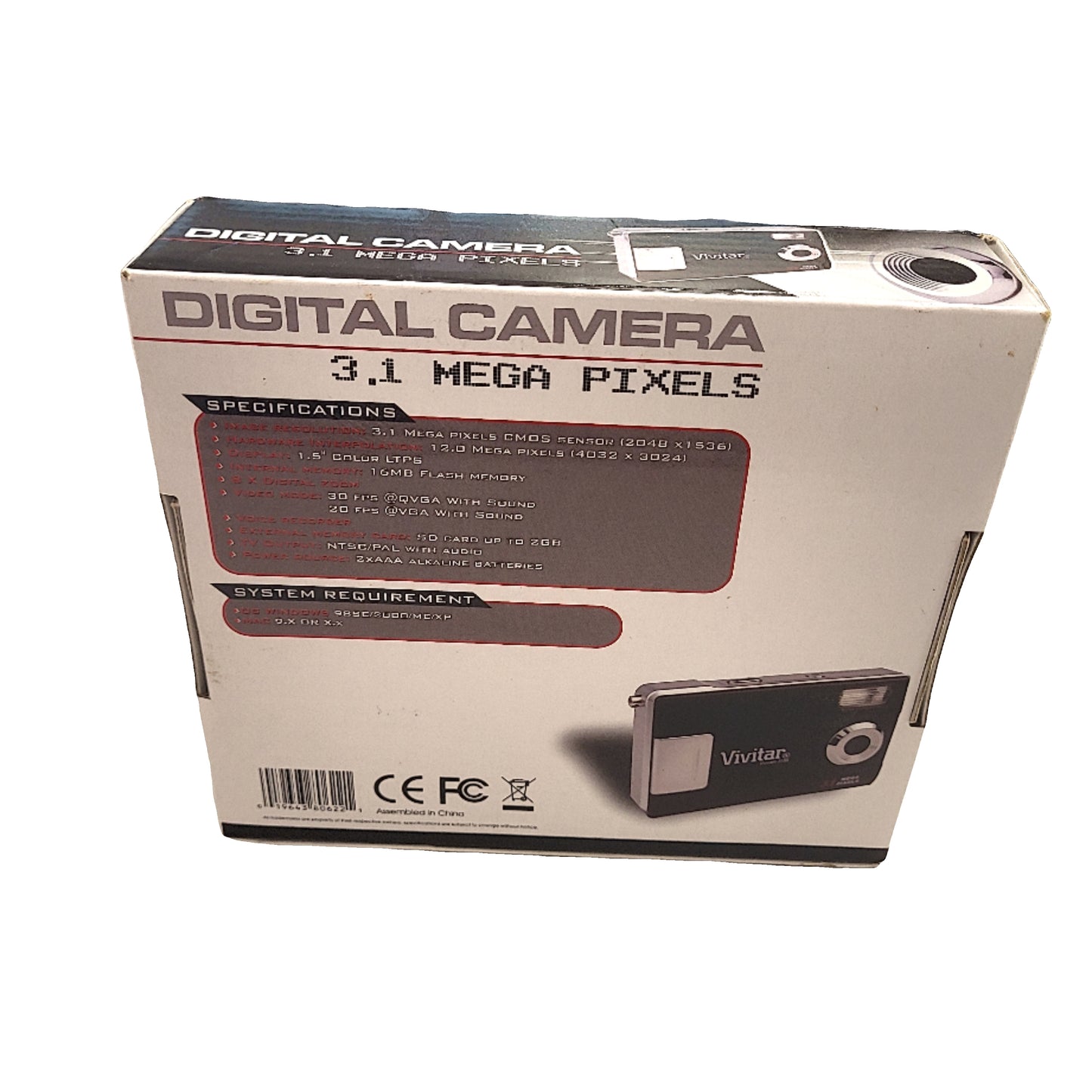 VIVITAR VIVICAM 3188 DIGITAL CAMERA