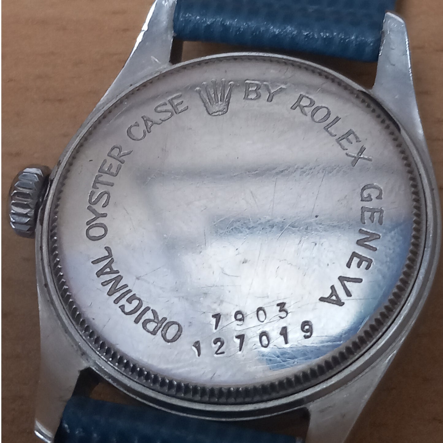 TUDOR OYSTER WATCH WITH BLUE STRAP