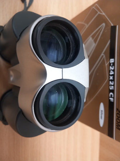 NIKON EAGLEVIEW BINOCULARS ZOOM 8-24X25 CF SILVER