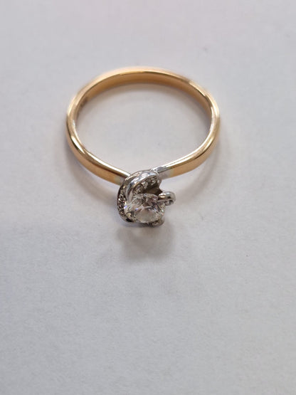 Beaverbrooks Winds Embrace 18K Rose & White Gold Diamond Ring