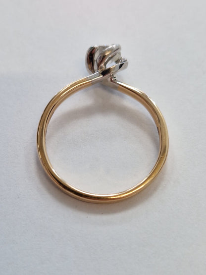 Beaverbrooks Winds Embrace 18K Rose & White Gold Diamond Ring