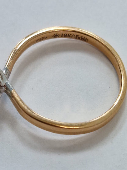 Beaverbrooks Winds Embrace 18K Rose & White Gold Diamond Ring