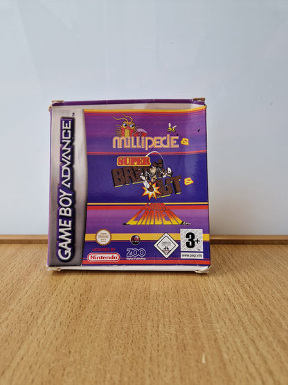 Retro Nintendo GBA Triple Game – Millipede, Super Breakout, Lunar Lander