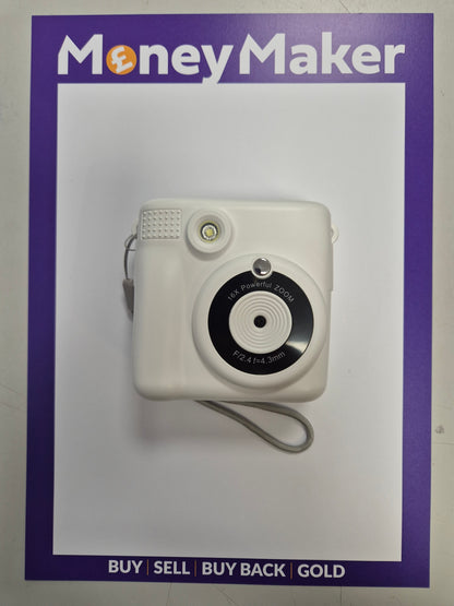ASDA Tech Instant Printing Camera White USB Recharge Kids Digital Camera