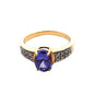 18ct Yellow Gold Amethyst & Diamond Ring Size N
