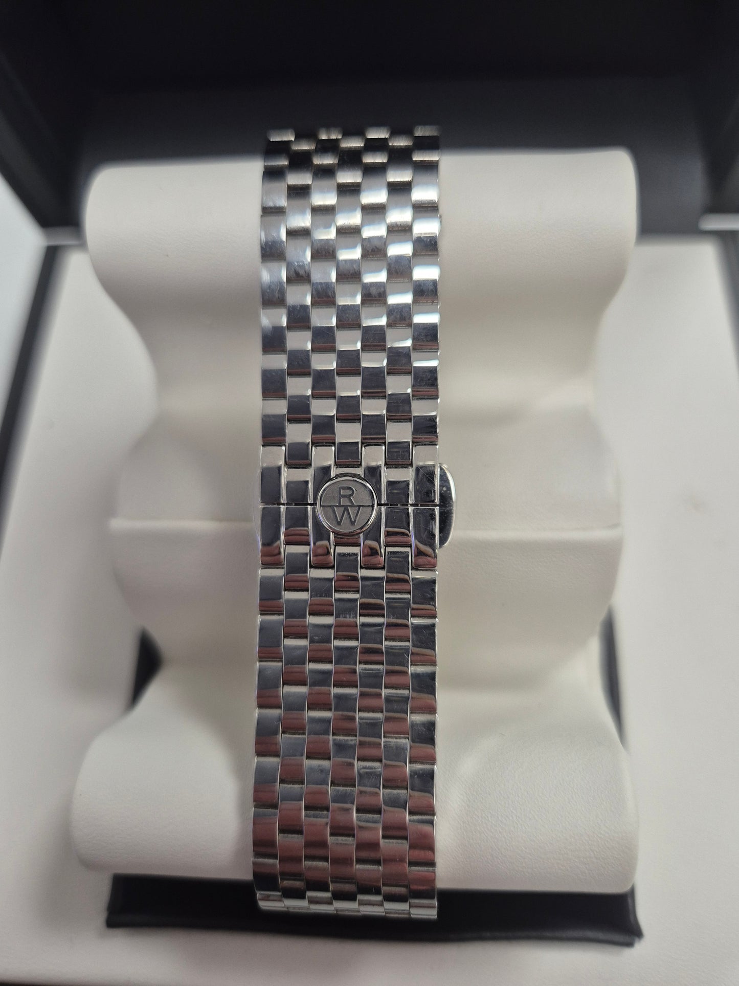 RAYMOND WEIL WO34937 SILVER TONE GENTS BLACKFACE WATCH