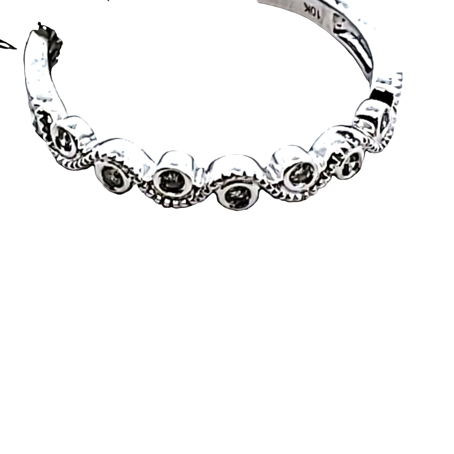 NEW 9CT WHITE GOLD DIAMOND RING, 0.07CT,2G VINTAGE