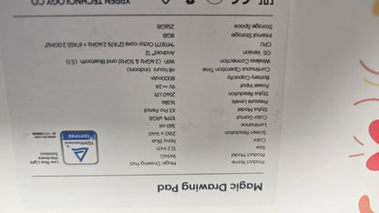 XP-Pen Magic Drawing Pad 12.2"  Navy Blue 256GB, 8GB RAM  Boxed