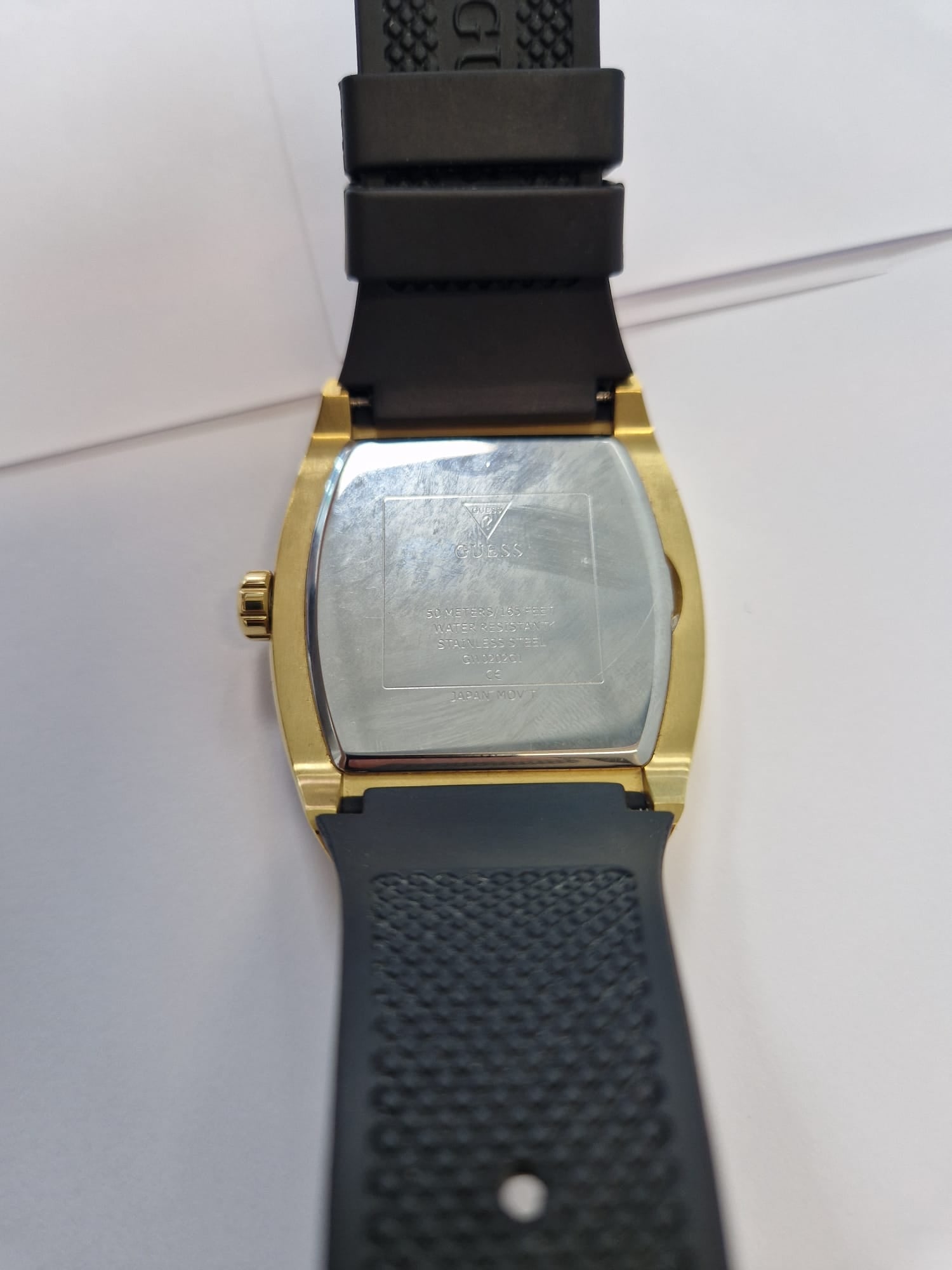 Guess Phoenix Men’s Chrono Black Silicone Strap Watch + Box, 12M Warranty - Money Maker 