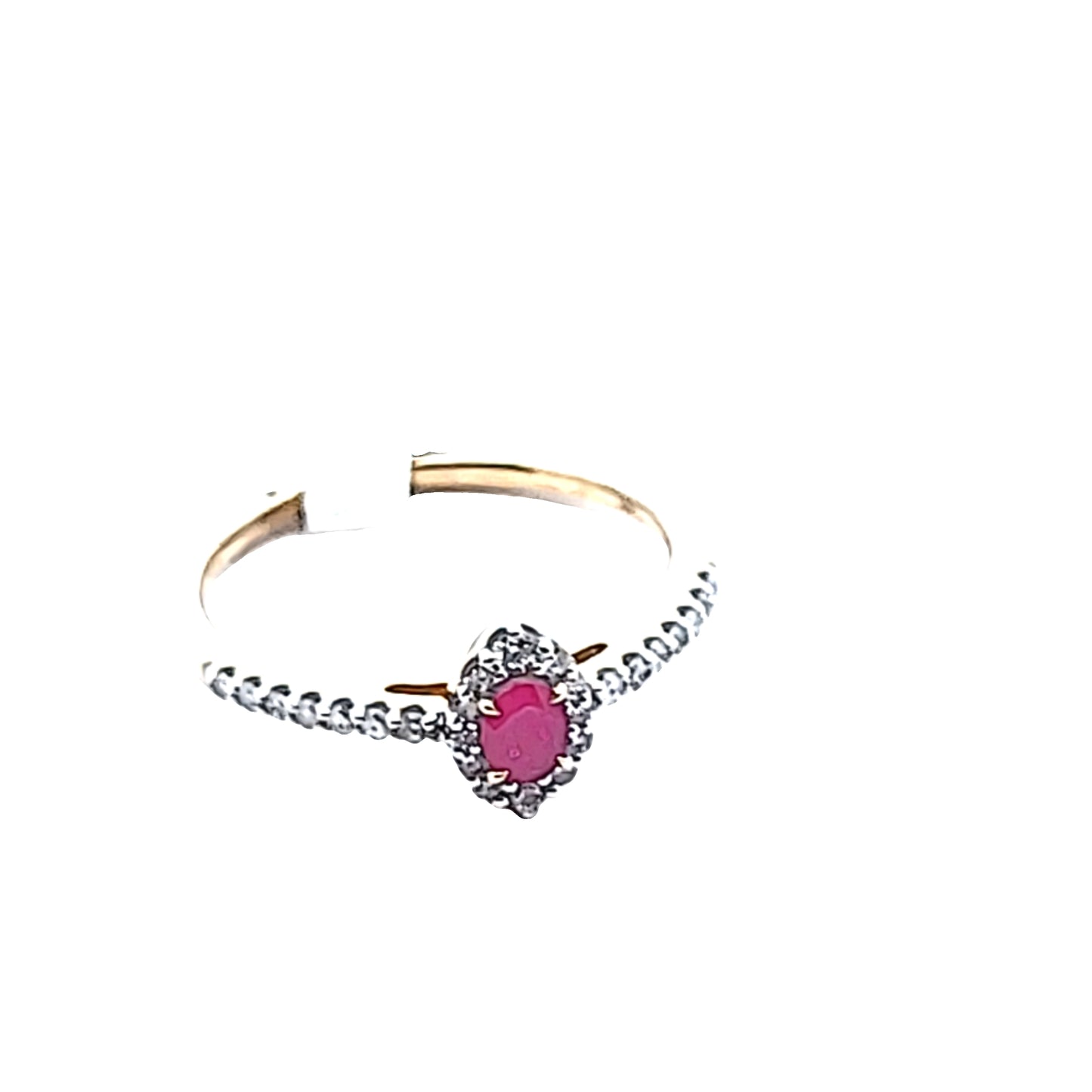 NEW RUBY AND DIAMOND 14CT GOLD RING