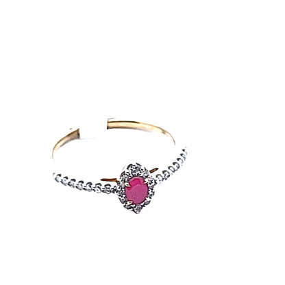 NEW RUBY AND DIAMOND 14CT GOLD RING