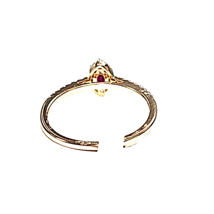NEW RUBY AND DIAMOND 14CT GOLD RING
