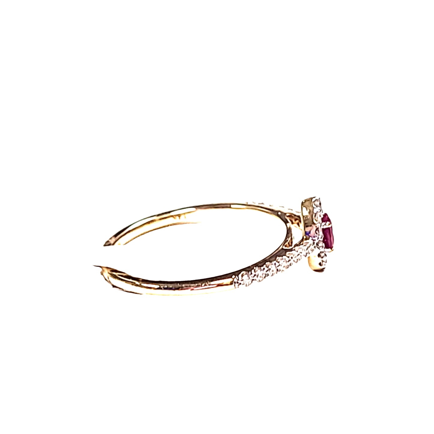 NEW RUBY AND DIAMOND 14CT GOLD RING