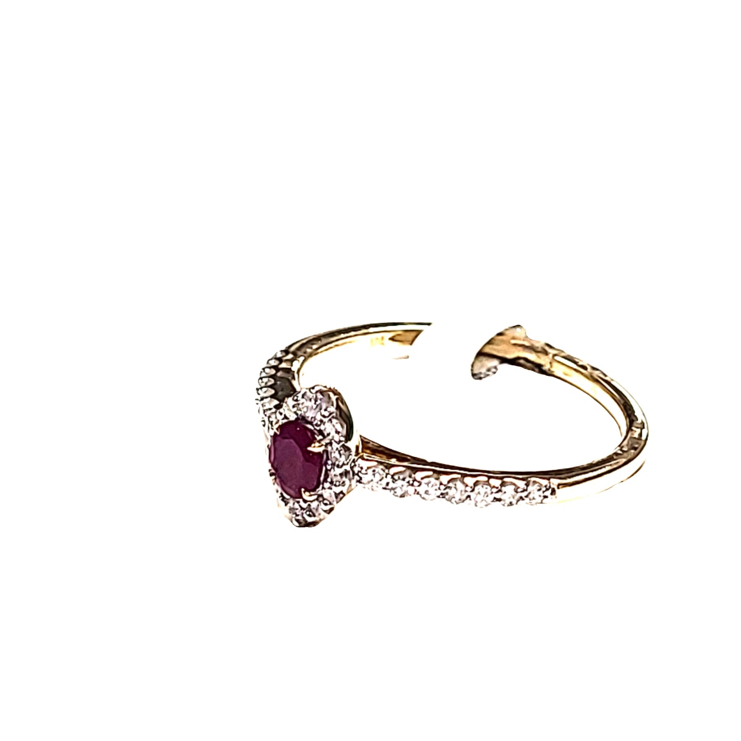 NEW RUBY AND DIAMOND 14CT GOLD RING