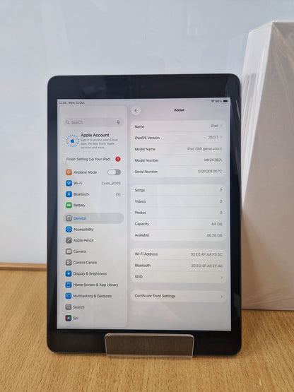 Apple iPad 9th Gen Wi-Fi 64GB Boxed – Very Good Condition – 12M Warranty