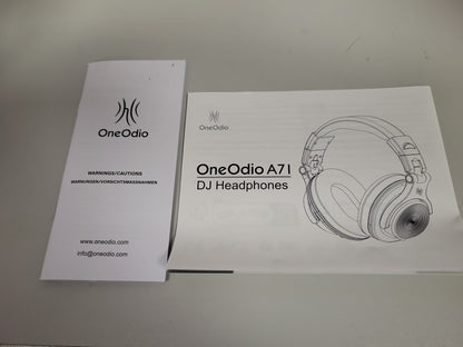 OneOdio Fusion A71 DJ Headphones – Wired Over-Ear Studio Monitor – Hi-Res Audio – Black/Red