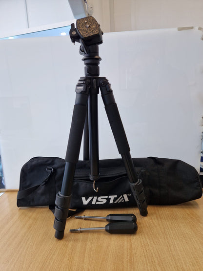 Vista Tripod with FZ10 Mount, Plate, Bag & Dual Handles – 12m Warranty