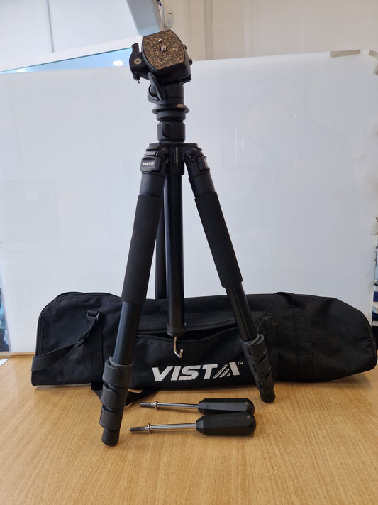 Vista Tripod with FZ10 Mount, Plate, Bag & Dual Handles – 12m Warranty
