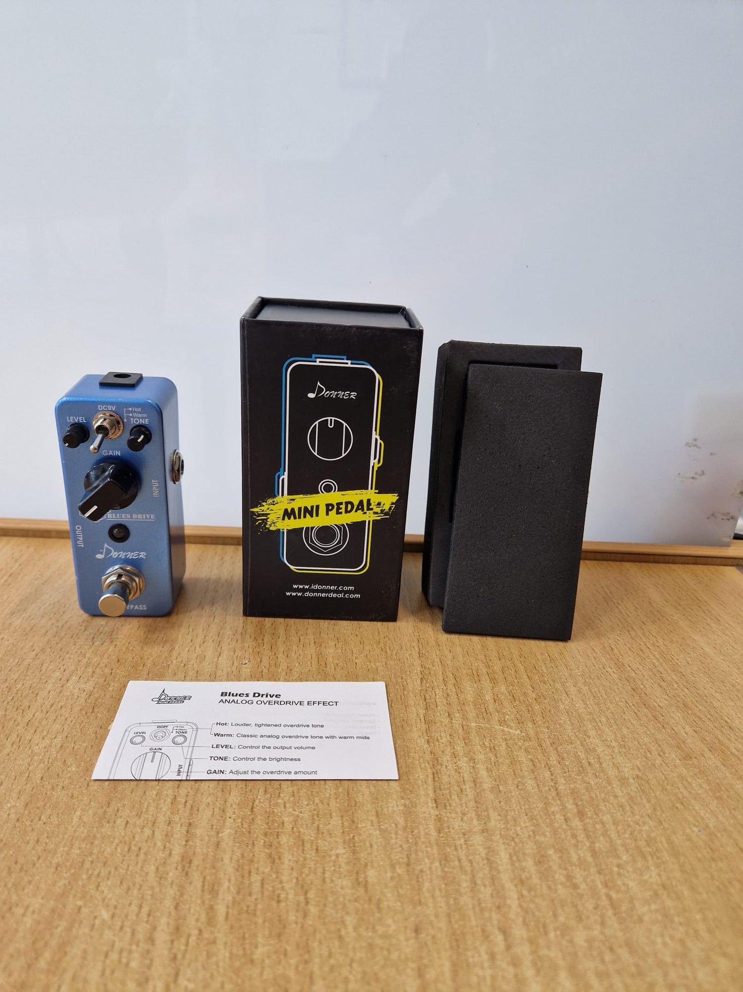 Donner Blues Drive Mini Guitar Pedal Boxed – 12m Warranty