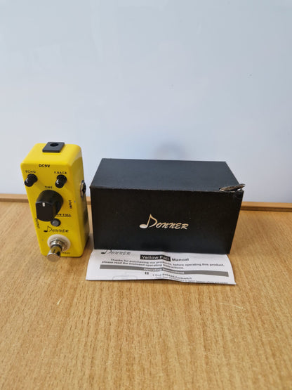 Donner Yellow Fall Delay Pedal Boxed with Instructions – 12m Warranty