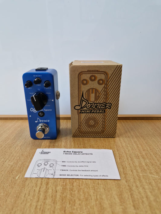 Donner Echo Square Delay Pedal Boxed with Instructions – 12m Warranty