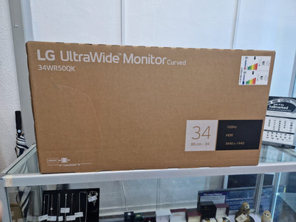 LG 34WR50QK 34" Curved Ultrawide Monitor – Brand New & Factory Sealed
