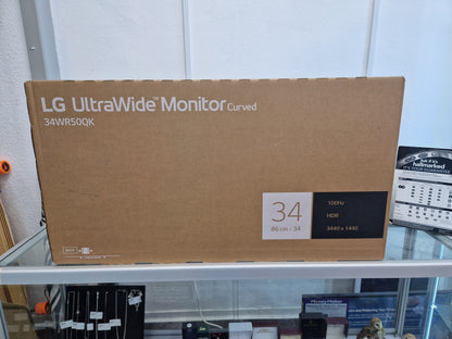 LG 34WR50QK 34" Curved Ultrawide Monitor – Brand New & Factory Sealed