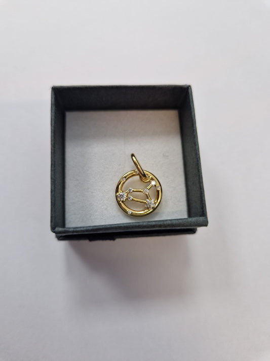 Pandora Leo Zodiac Dangle Charm 14K Gold Plated – Excellent Cond – 12m Wty
