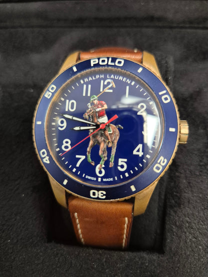 RALPH LAUREN 'THE POLO PLAYER' WATCH IN BOX