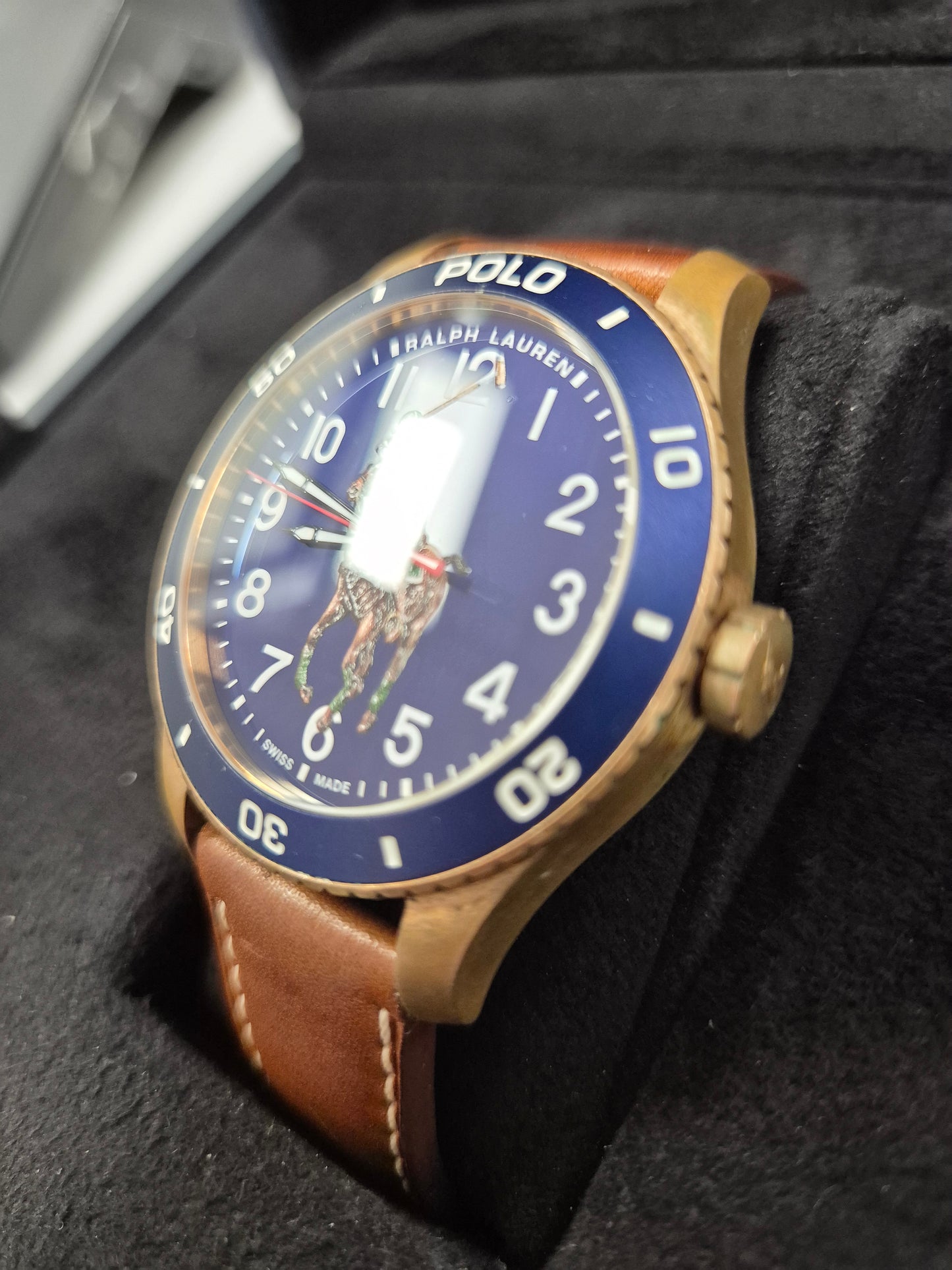 RALPH LAUREN 'THE POLO PLAYER' WATCH IN BOX