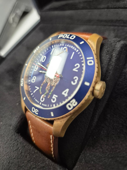 RALPH LAUREN 'THE POLO PLAYER' WATCH IN BOX