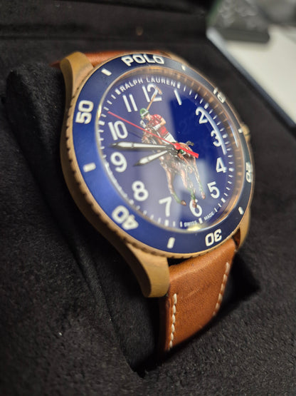 RALPH LAUREN 'THE POLO PLAYER' WATCH IN BOX